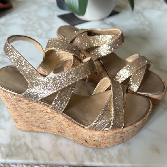 Stuart Weitzman cork wedge sandal - Picture 2 of 5